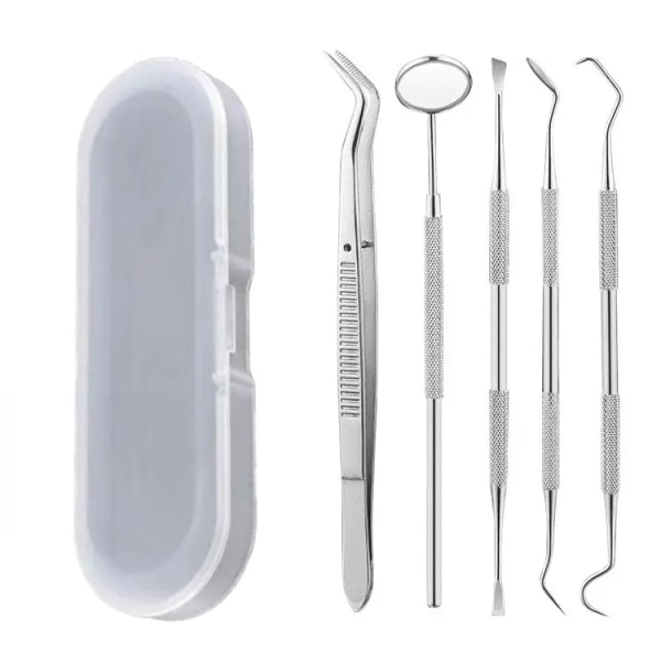 5 kpl hammastyökaluja, ammattimaiset hampaiden hampaiden puhdistukseen, kirurginen 304 ruostumattomasta teräksestä valmistettu plakinpoistoaine hampaille, Dental Mi
