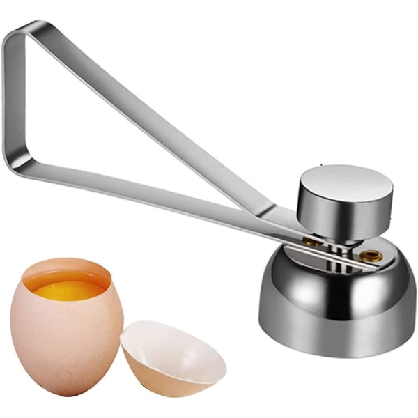 Äggklippare i Rostfritt Stål, Äggverktyg, Äggulaseseparator, Rostfritt Stål Ägglock, Skal Klippare för Hårda och Mjuka Ägg, Äggöppnare för Hemkök, Ägg C