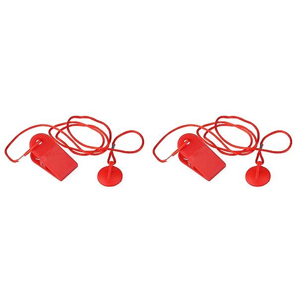 3 stk. Udskiftningsmagnetisk Løbebånds Sikkerhedsnøgle Sikkerhedsafbryder - 2,3 cm i diameter (rød) 2pcs