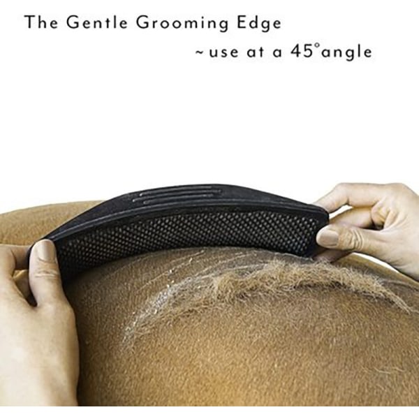 Svart flerbruks hestebørste, hestemassasjekam, pleiebørste, massasje og behandling for tørr hårfjerning og hesteseng