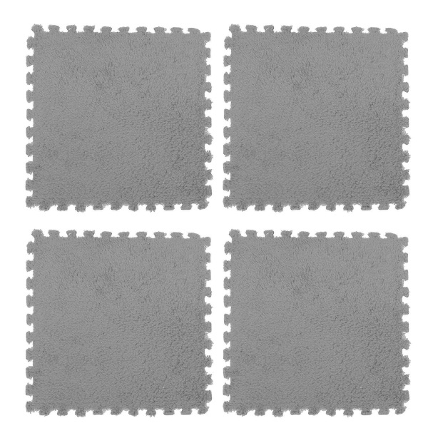 4 kpl Plussi Eva Mosaiikki Lattiamatto Plussi Eva Lattiamatto Plussi Tatami Käyttömatto HARMAA 30X30X1CM GREY 30X30X1CM