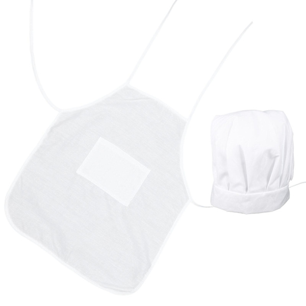 1 Set Pojkbakningsförkläde Kockkostym Förkläde Karriärrollspel Hatt Matlagningsspel 42X36CM 42X36CM
