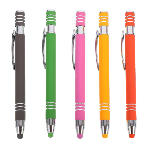 5 st Humaniserat handtag Kapacitiva pennor Creative Stylus Pennor Metallkulspetspennor Assorterad färg13,5X1C Assorted Color 13.5X1CM