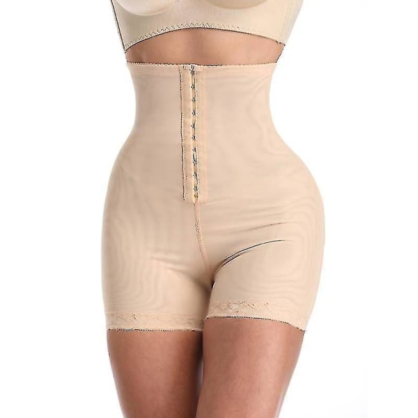 Kvinder Butt Lifter Shapewear Hi-waist Mave Control Body Shaper ShortsXLBeige XL Beige