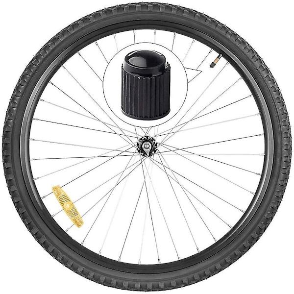 10-pack Plastdäckventilhattar för SUV, Motorcykel, Lastbil, Cykel, Svart