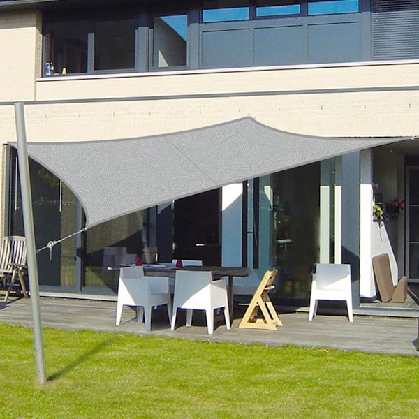 2*3m Lysegrå Oxford Canvas Solsejl Udendørs Solbeskyttelse Anti-UV Solbeskyttelse Carport Tilgængelig