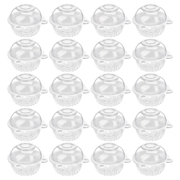 50 stk Cupcake Topper Dessertbeholdere Kuppel Muffinsholdere Kakebeholdere Transparent 16X12CM transparent 16X12CM