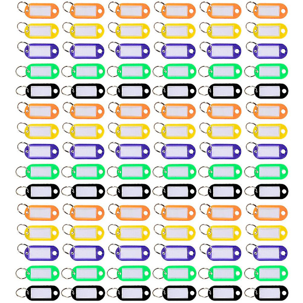100 kpl Kätevät Avaimenlipukkeet Kannettavat Avaimen Tarrat Kompaktit Tarrat Matkatavaroiden Tarvikkeet Värikkäät Colorful
