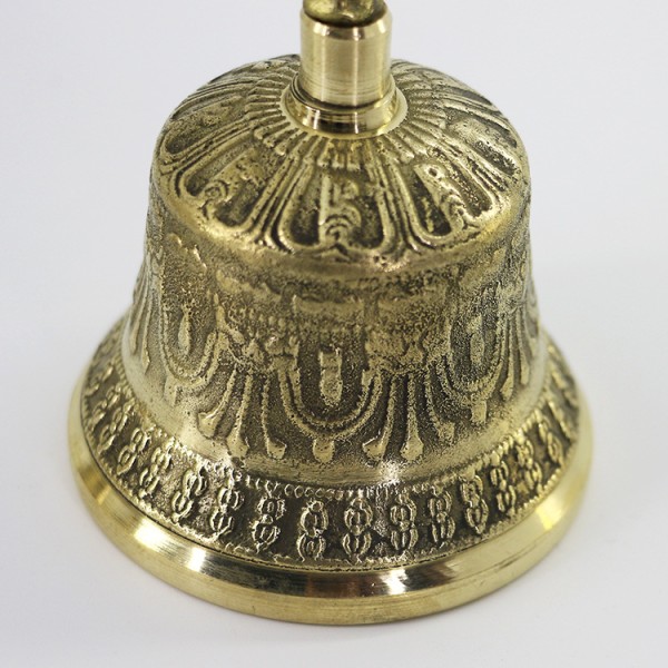 Tibetansk buddhistisk meditationsklokke og Dorje sæt，Stor tibetansk buddhistisk meditation Alter Pray Bell og Dorje sæt （3 stk.）