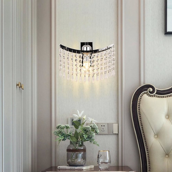 Modern Kristallvägglampa Sovrum Vardagsrum Heminredning