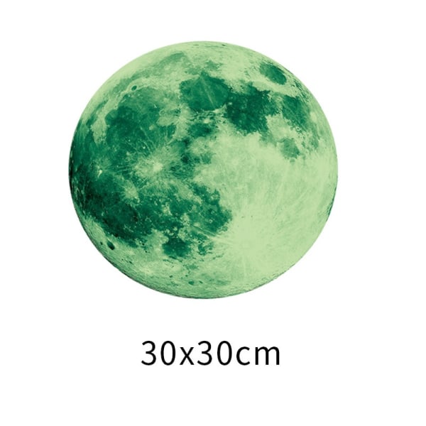 Suuret hehkuvat seinätarra Luminous Space Planet Moon Phases Seinätarra Hehkuvat tarrat kattoon Irrotettava