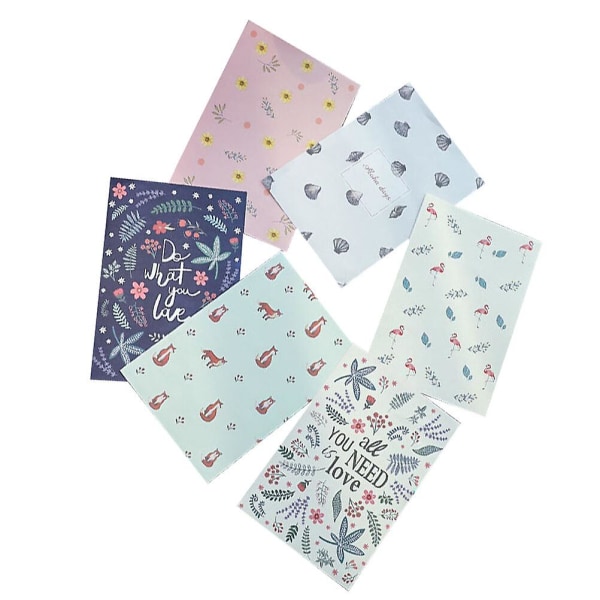 10 st. Notkort Brevpapper Gratulationskort Kuvert Bröllopsset Bröllopsinbjudan Assorted Color 21X14.5CM