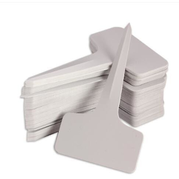 100 stk. Mini T-formede Plastik Plantepinde Stick-in Etiketter Mærkning Plantning Markører Skilte 6cm * 10cm Praktisk Til Alle Gartner