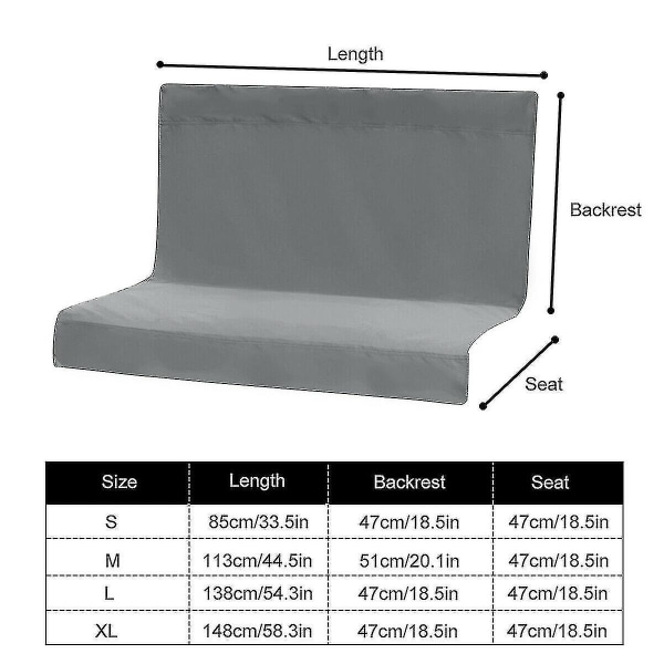 148*100cm Udskiftning Del Til Gyngestol Betræk Havegynge Bænk/hængekøje 2/3 Sæder