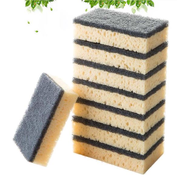 8 st Svampar i Bulk, Tunga Tvättsvampar, Rengöringssvampar, Svamprengörare, Svart Black