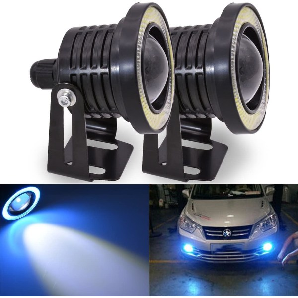 2-pack Universal Högpresterande 6.3 Vita LED Dimljus Dagsljus COB Isblå