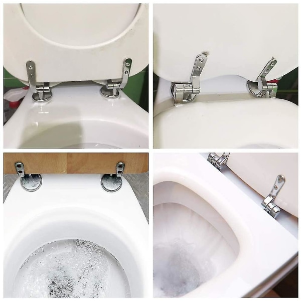 WC-saranoiden kiinnikkeet, WC-istuimen saranoiden korvaussarja, sopii kaikkiin WC-tyyleihin, kuten puu-, metalli- tai muovisiin, helppo asennus