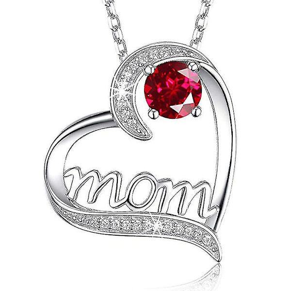 Mors Dag Presenter Till Mamma, Halsband Från Dotter & Son, Smyckespresenter Med Presentask Röd Red