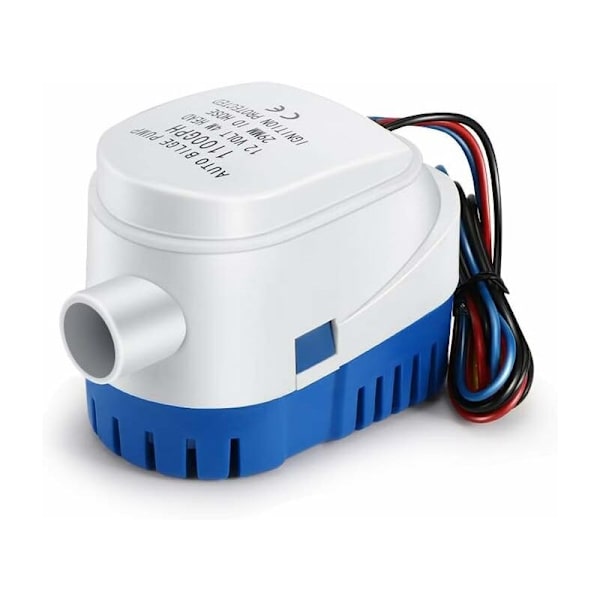 Lænsepumper, 12V 1100GPH Automatisk Lænsepumpe Automatisk Stille Væske Vandpumpe til Marine Lænsepumpe Vandpumpe til Både, Damme, Swimmingpools