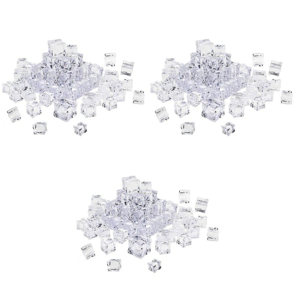 240 stk 20mm Kubeformet Kunstig Akryl Isbiter Glassglans Isbiter Krystallklar Fotografi 240 pcs 2mm