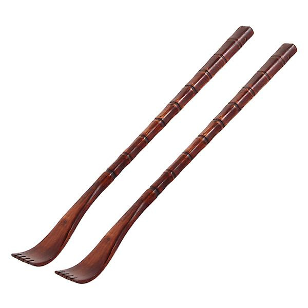 2 st Handverktyg Ryggkliare Stick Bambu Scratchback Rod Själv Massagerare Träklo Scratcher Kroppsavslappnande Massagerare 48x3.8cm 48x3.8cm