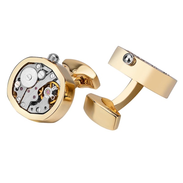Mansjettknapper Steampunk Urverk Formet Mansjettknapper For Menn Herre Skjorte Vintage Gear Ur Mansjettknapper Forretnings Bryllup Gaver$kule Steampunk Mansjettknapper Gold