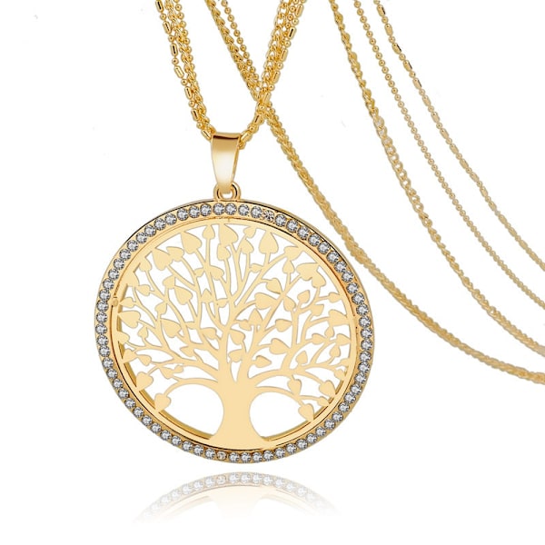 925 Sterling Silver Halsband, Delikat Livets Träd Hänge för Kvinnor Flickor med Presentask, 46cm Kedja, Alla Hjärtans Dag Present