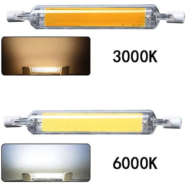 R7s LED-lampa 118mm 15W Linjär Halogenlampa 2-pack R7s LED-lampa Lampor Dubbeländad Spotlight Lampor J118 Spotlight för Trädgård Garage Landskap Trädgård (coo