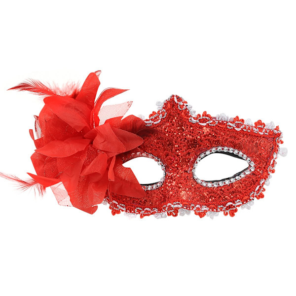 Maskeradmask Kvinnor Venetiansk Mask med Blomspets Maskerad för Halloween Jul Mardi Gras Kostymfest