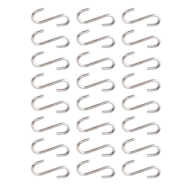 200 stk DIY Mini S-formede kroker Henger i rustfritt stål DIY Smykketilbehør Sølv 1,4X0,6CM Silver 1.4X0.6CM