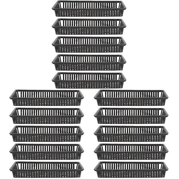 15 st Aquarium Plastkrukor Korgar Akvarium Vattenblomma Växt Gräs Planteringställ 15 stM 15 pcs M