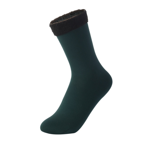 2 par Varme Termiske Sokker til Kvinder Ekstra Tykke Isoleret Opvarmet Crew Boot Sokker til Ekstrem Koldt Vejr Eye green 2 pcs