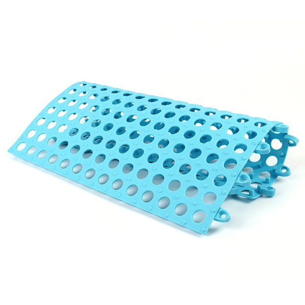 2-pack Blå, Vit  Låsande Golvplattor med Dräneringshål Mjuka PVC Halksäkra Duschgolvmatta Modulära Låsande Kuddematta f
