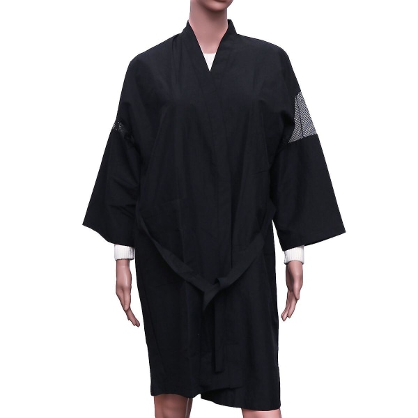 Vanntett Barberdrakt Salong Klient Kåpe Kapp Hår Salong Hårklipp Smock For Barber Shop (svart) Black