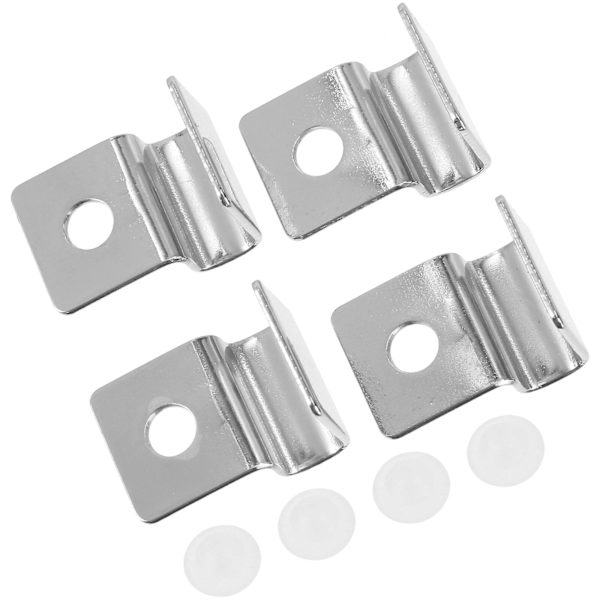 4 st Akvarium Glaslock Stöd Beslag Rostfritt Stål Aquarium Lock Klipp SilverSilver2.1x0.6cm Silver 2.1x0.6cm