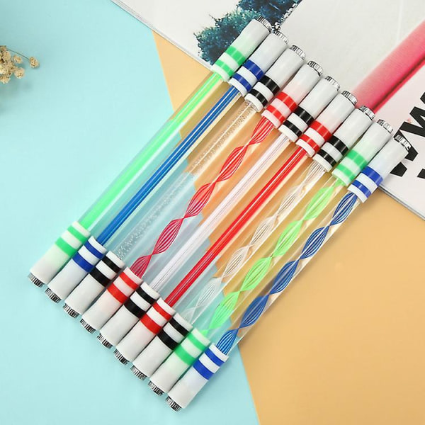 Rullepenn Opplyst Spinning Pen Spesialpenn Uten Refill For Kids4stk, Flerfarget