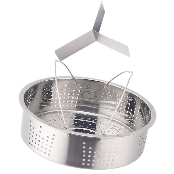 1 Set Rostfritt Stål Sanitärt Ångkokare Miljövänlig Dubbelhandtags Ångkokare För Elektrisk Kokare Silver 21X6CM