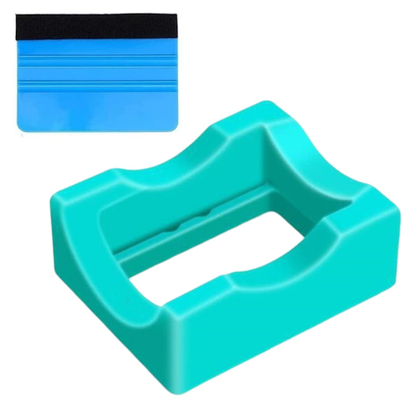 Antislip mugghållare med sidoskala, silikon dold skrapgrov, filt kant skrapa rullhållare, antislip process vagga kit