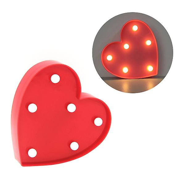2 st LED-lampa Hjärtformad modelleringslampa Dekorativ nattlampa Bordslampa för hemmafest Living R Red 2pcs