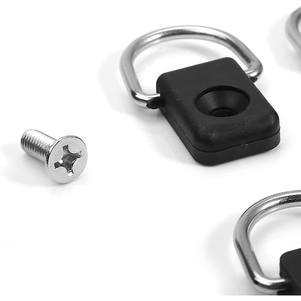 Kajak D-Ring Tilbehør 10 stk. Til Kano Padle Ringe Fastgørelsesøje Båd Kano Kajak Tilbehør, Nylon Og Rustfrit Stål Fastgørelsesring Vedligeholdelse W