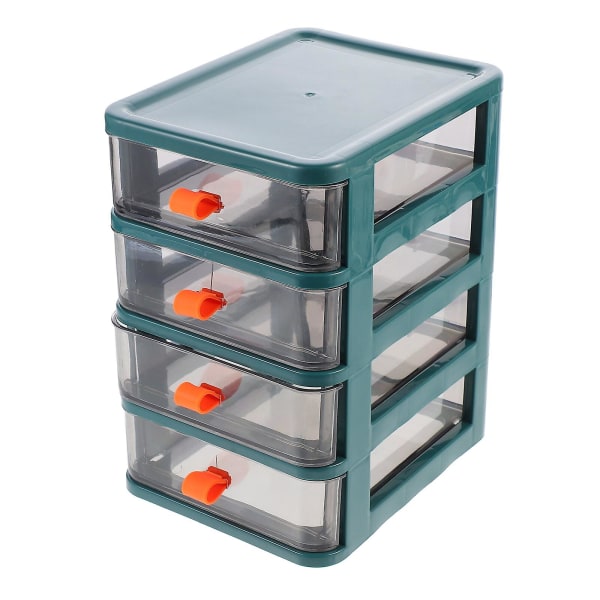 Sminkeorganisator med Skuffer til Skrivebord Opbevaringsboks Makeup Opbevaring Organiser Mini Kosmetik Opbevaring Organiser Green 20.8X17X13.4CM