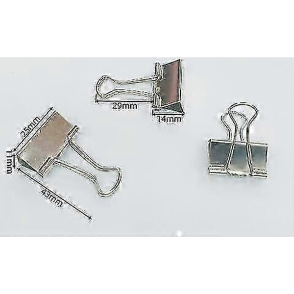 RYI)Organiser nemt: Ekstra store papirclips, 2,5 cm (48-pak) - Store papirclips til kontorbrug, i elegant sølvfinish
