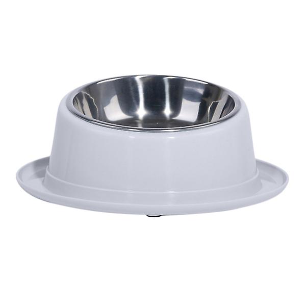 Halksäker Husdjursvattenmatare Matmatningskopp Rostfritt Stål Drickskopp För Katt Hund (grå)Grå Grey