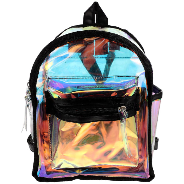 Svart Todelt Sett Mini Klar Ryggsekk Klar Mini Ryggsekk Gutter Skolesekk Transparent RyggsekkBlack18 Black 18*11*22cm