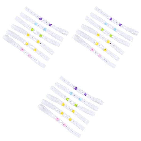 60 stk. Fold Over Elastisk Spædbarns Babyble Tape Sikkerhed Ble Fastgørelsesbælte Justerbar Ble Spænde F 60 pcs