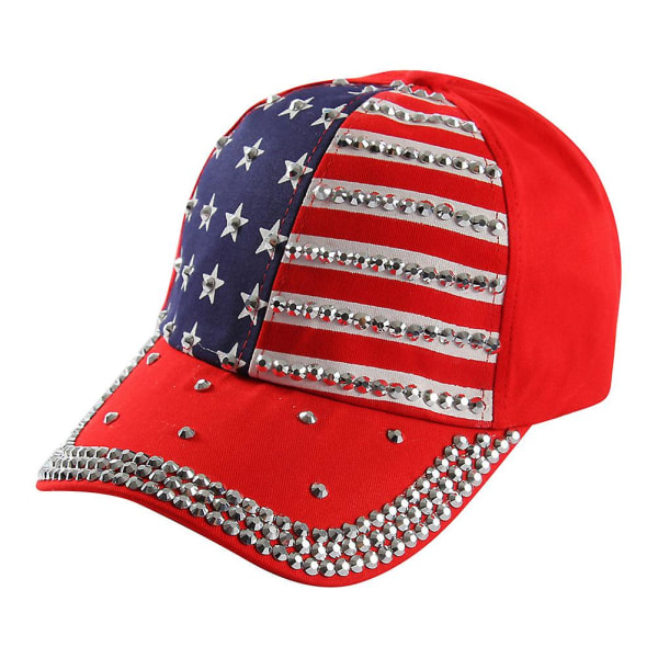 Lastbilshatt 4 juli Cap Amerikansk baseball dam Unisex baseballhatt dam baseballRöd Red