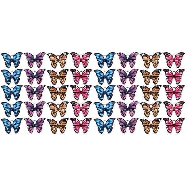 100 st Fjärilar Charm Härligt hänge gör-det-själv-tillbehör för smyckesarbete40 st2X2cm 40 pcs 2X2cm