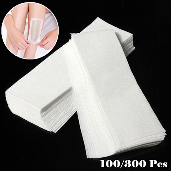 100 st Non-Woven Vaxremsor för Kroppsvaxning, Armhår, Epilering, Ögonbryn, Ansiktsvaxremsor White