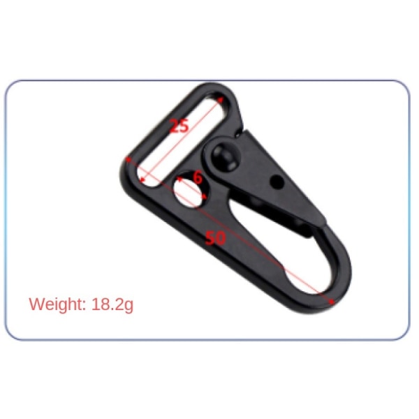 12 stk 25mm Forstørret Munn Klips Sling Spenne Olecranon Haken for Nøkkelring Snap Hooks Fjellklatring Spenne