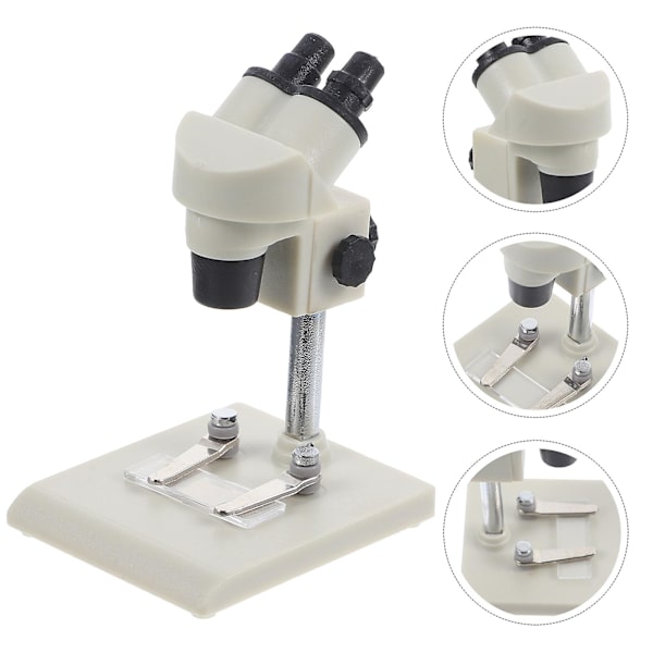 Rollespill Miniatyrmodell Dekorativ Mikroskopmodell Ornament Simulering Mikroskop Leke Hvit 5X3.8CM White 5X3.8CM